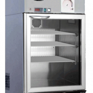 Armoire réfrigérée (+1°/+15°C) vitrée 140L - Inox+ enregistreur à disque