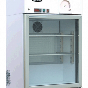 Armoire réfrigérée (+1°/+15°C) vitrée 140L - Blanc + enregistreur à disque