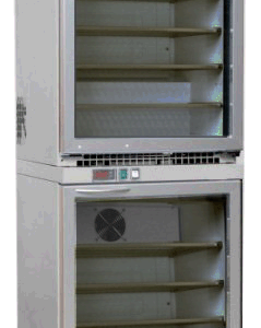 Armoire réfrigérée 2 températures (+1°+15°C /+1°+15°C) vitrée 280L Inox