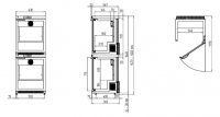 Armoire réfrigérée 2 températures (+1°+15°C /+1°+15°C) vitrée 280L Blanc – Image 2