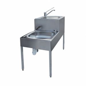 Unité de lavage des corps double bac, compact.
