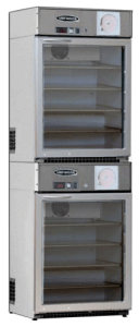 Armoire réfrigérée 2 températures (+1°+8°C /+10°+15°C) vitrée 280L Inox