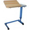 Table de lit, double plateau sur vérin, piètement en H